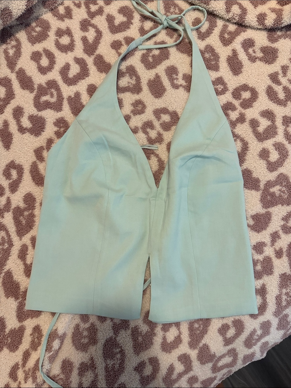 Abercrombie & Fitch Light Mint Halter Tie-Back Camisole